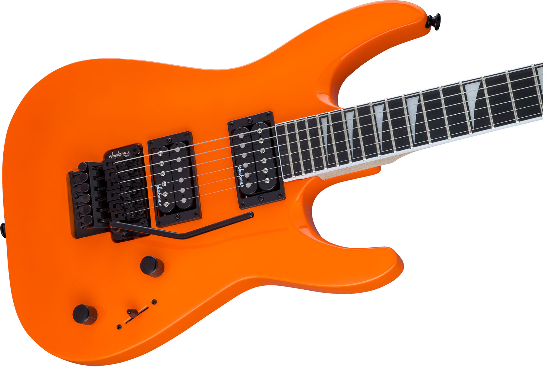 Jackson Dinky Archtop Js32 Dka 2h Fr Ama - Neon Orange - Guitare Électrique Double Cut - Variation 2