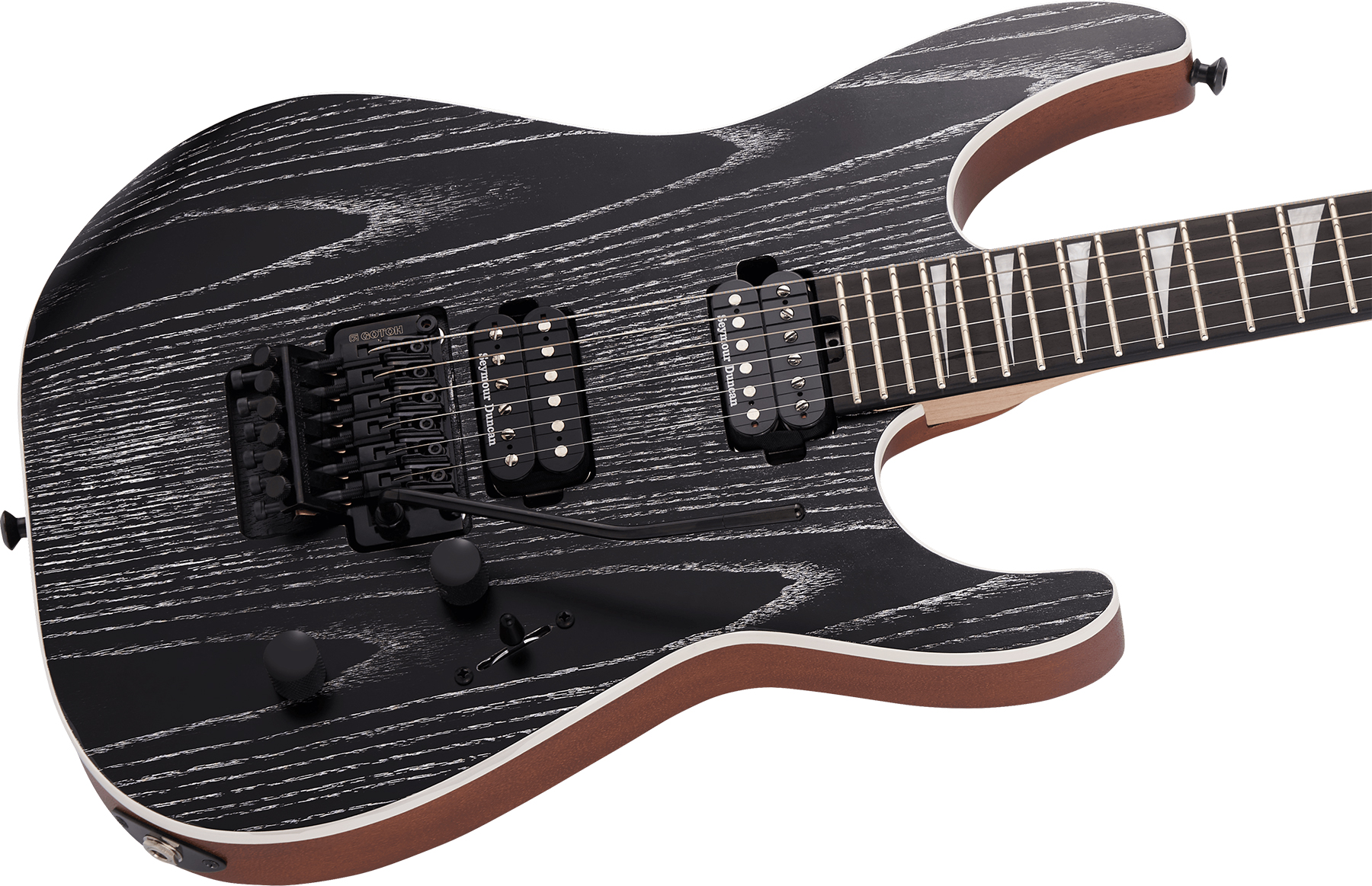 Jackson Dinky Dkra Mj Jap 2h Seymour Duncan Fr Eb - Matte Black Ash - Guitare Électrique Forme Str - Variation 2