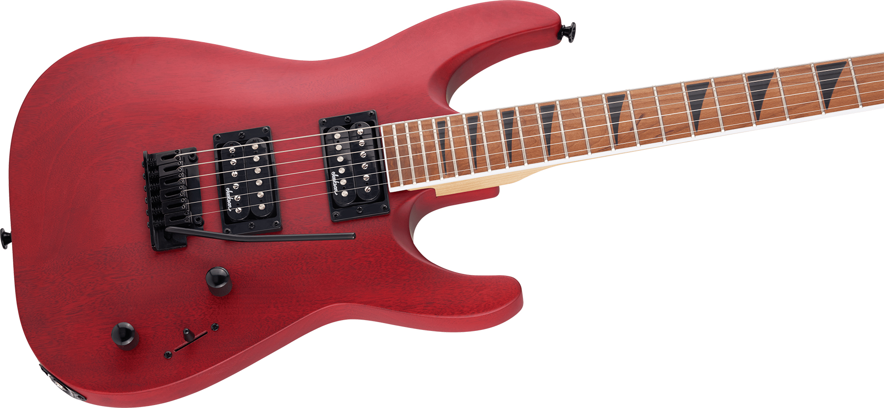 Jackson Dinky Js24 Dkam Arch Top 2h Trem Mn - Red Stain - Guitare Électrique Forme Str - Variation 2