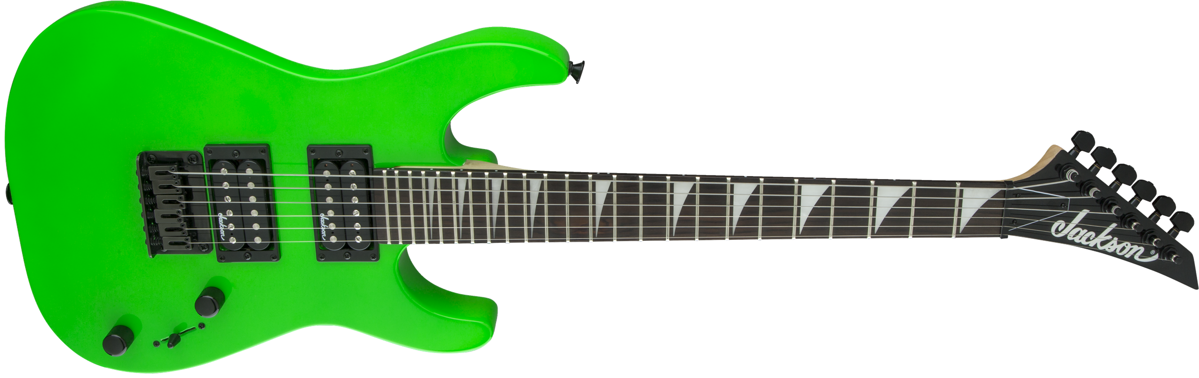 Jackson Dinky Minion Js1x Diapason Court Hh Ht Ama - Neon Green - Guitare Électrique Enfant - Variation 2