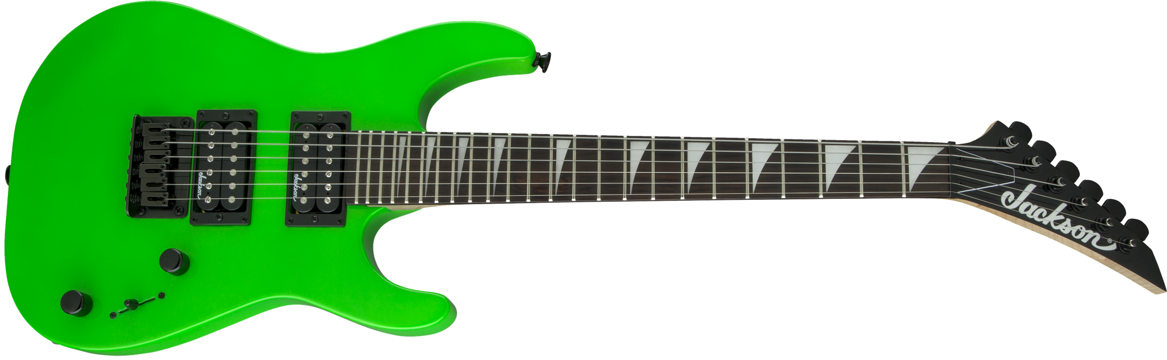 Jackson Dinky Minion Js1x Diapason Court Hh Ht Ama - Neon Green - Guitare Électrique Enfant - Variation 3
