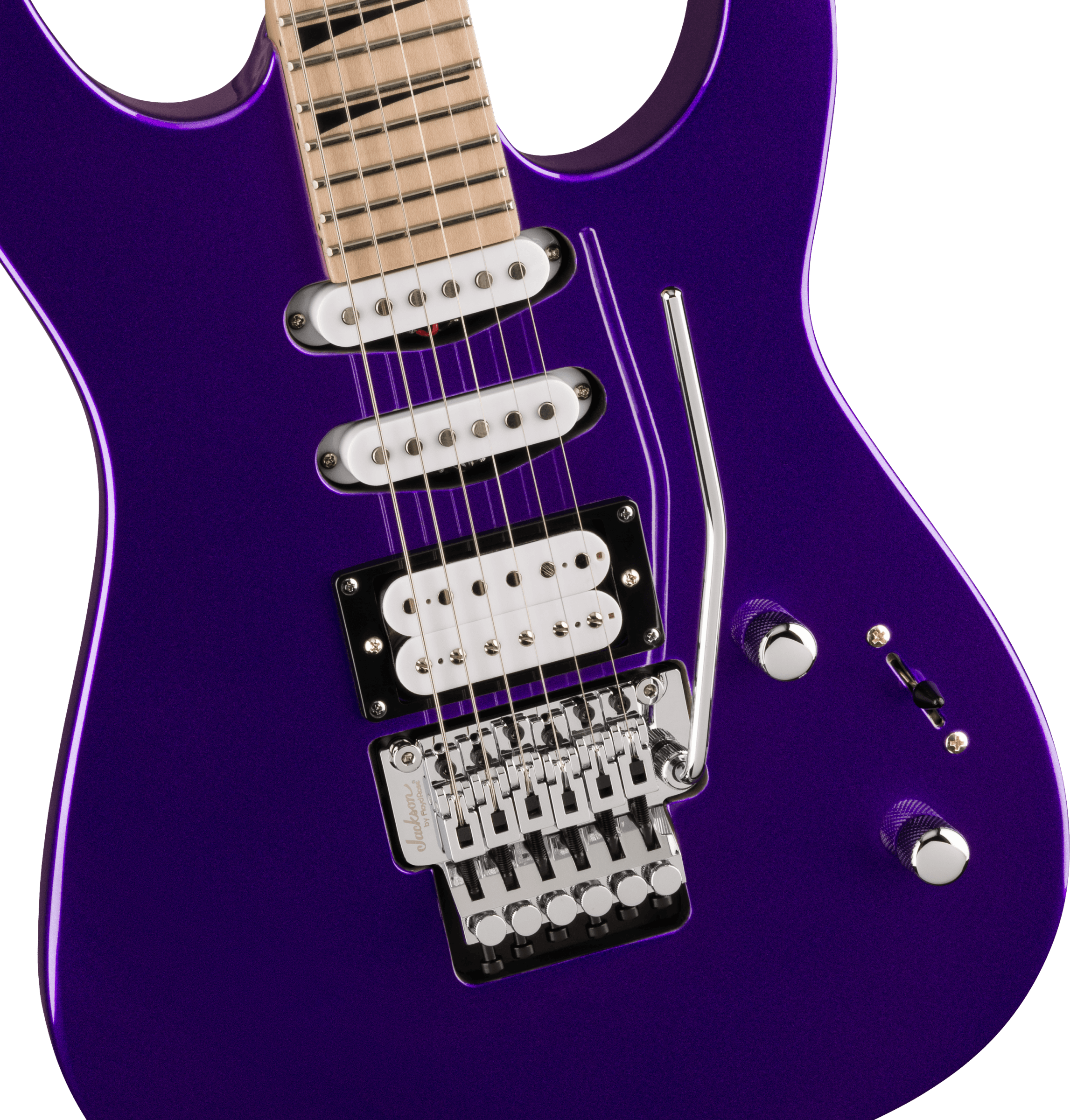 Jackson Dinky Dk3xr Hss Fr Mn - Deep Purple Metallic - Guitare Électrique Forme Str - Variation 3