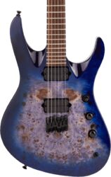 Guitare électrique forme str Jackson Chris Broderick Pro Soloist HT - Trans blue poplar