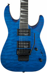 Guitare électrique double cut Jackson Dinky Arch Top JS32Q DKA - Trans blue