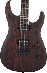 Guitare électrique baryton Jackson Pro Dinky DK Modern Ash HT6 - Baked red