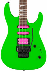 Guitare électrique forme str Jackson Dinky DK3XR HSS - Neon green