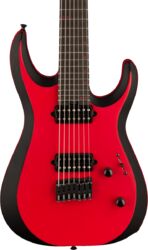 Guitare électrique 7 cordes Jackson Pro Plus Dinky MDK - Satin red w/black bevels