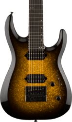 Guitare électrique 7 cordes Jackson Pro Plus Dinky DK Modern EVTN7 - Gold sparkle