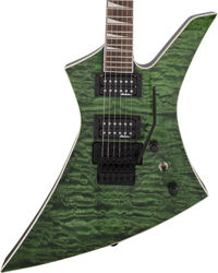 Guitare électrique métal Jackson Kelly KEXQ - Transparent green