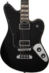 Guitare électrique rétro rock Jackson Pro Lee Malia LM-87 - Open-Pore Black Semi-Gloss