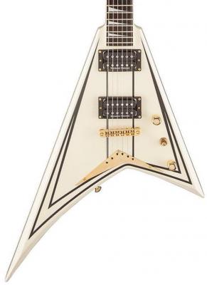 Guitare électrique solid body Jackson Pro Rhoads RRT-3 - Ivory with black pinstripes