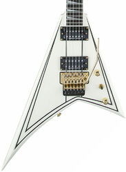 Guitare électrique métal Jackson Pro Rhoads RR3 - Ivory with black pinstripes