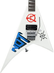 Guitare électrique métal Jackson RR-22 LEGEND SERIES RHOADS SCOTT IAN SIGNATURE LTD EDITION FR 1H EB - Pearl white