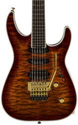 Guitare électrique forme str Jackson Pro Plus Soloist SLA3Q - Amber tiger eye