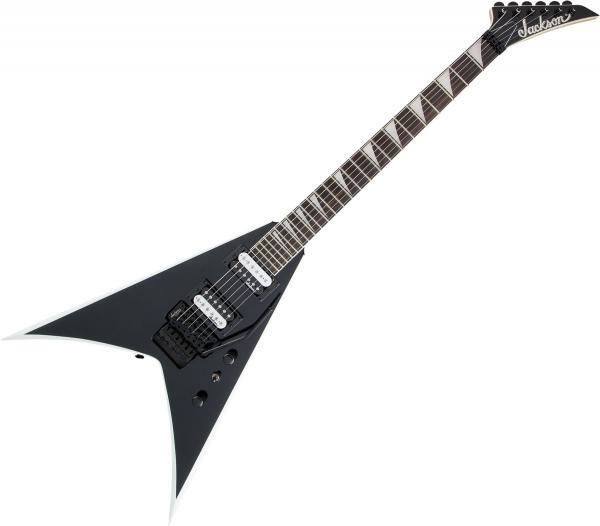 Jackson King V JS32 - black white bevels Metal electric guitar