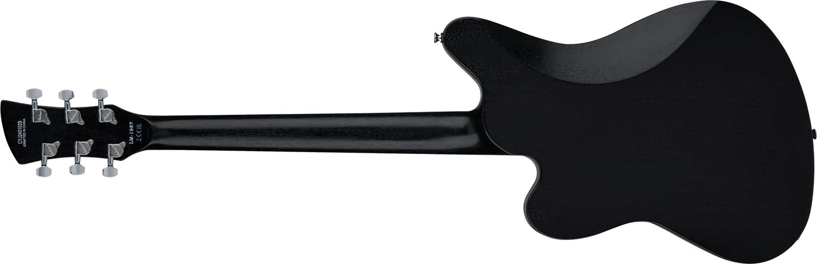 Jackson Lee Malia Lm87 Pro Signature 2h Ht Ama - Open-pore Black Semi-gloss - Guitare Électrique RÉtro Rock - Variation 1