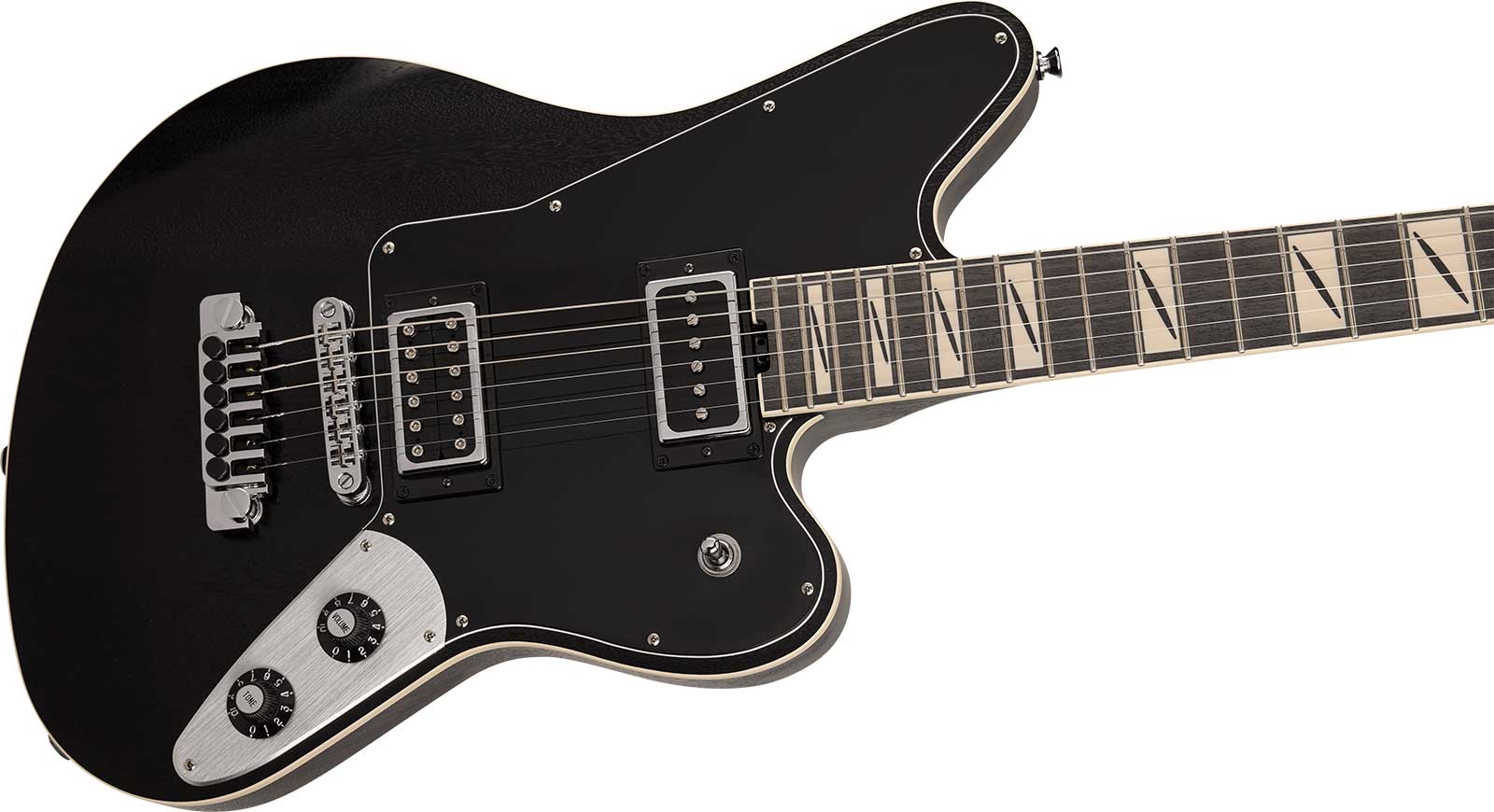 Jackson Lee Malia Lm87 Pro Signature 2h Ht Ama - Open-pore Black Semi-gloss - Guitare Électrique RÉtro Rock - Variation 2