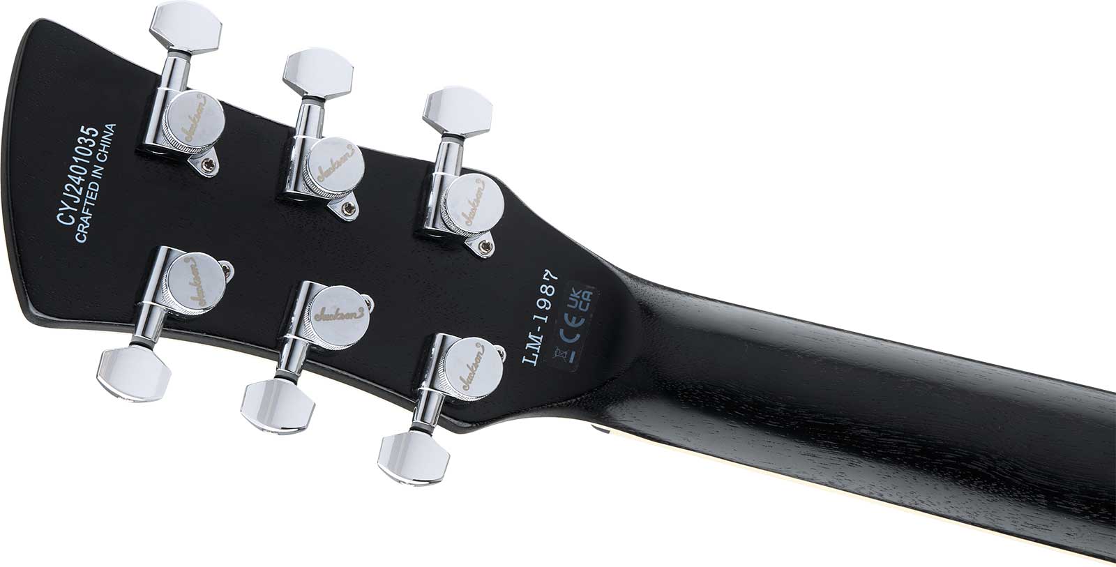 Jackson Lee Malia Lm87 Pro Signature 2h Ht Ama - Open-pore Black Semi-gloss - Guitare Électrique RÉtro Rock - Variation 3