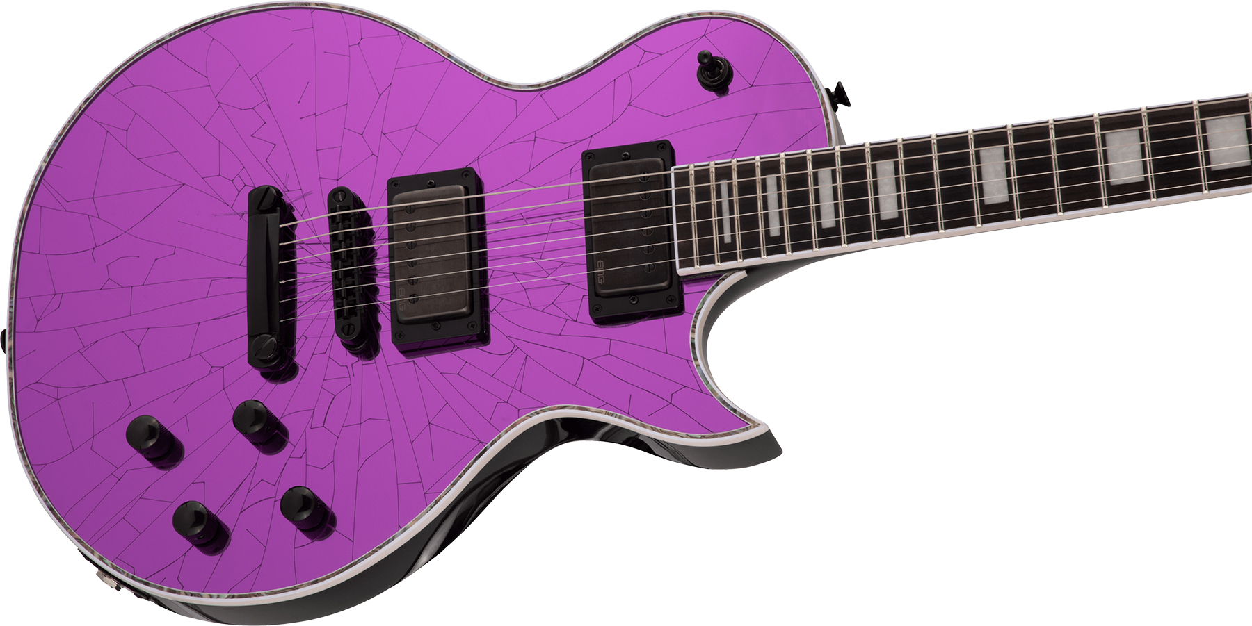 Jackson Marty Friedman Mf-1 Pro Signature 2h Emg Ht Eb - Purple Mirror - Guitare Électrique Single Cut - Variation 2