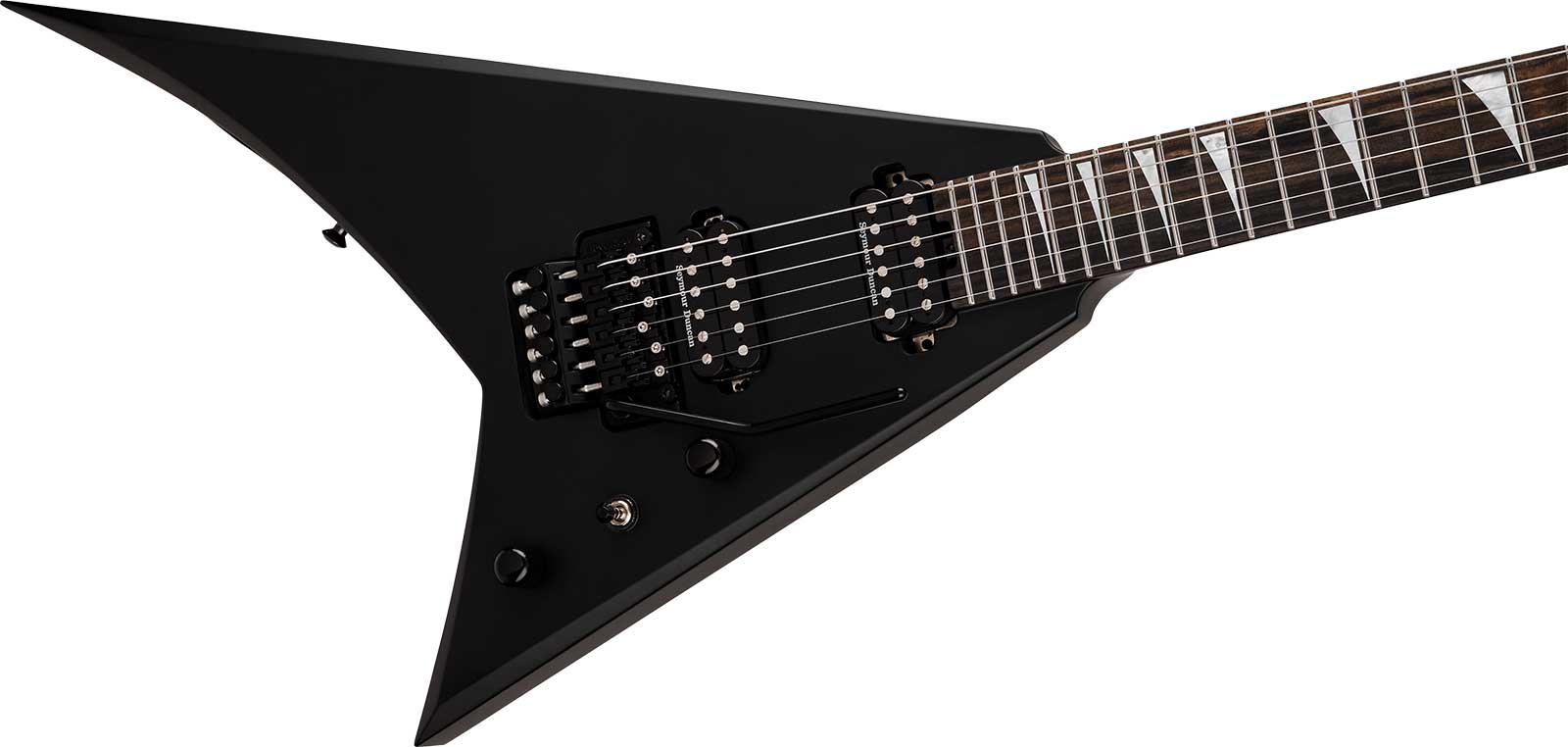 Jackson Rhoads Rr24 American 2h Seymour Duncan Fr Eb - Satin Black - Guitare Électrique MÉtal - Variation 2