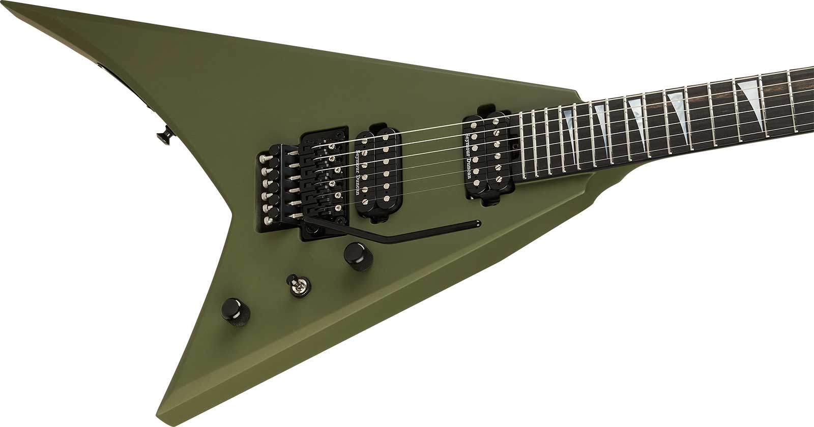 Jackson Rhoads Rr24 American 2h Seymour Duncan Fr Eb - Matte Army Drab - Guitare Électrique MÉtal - Variation 2