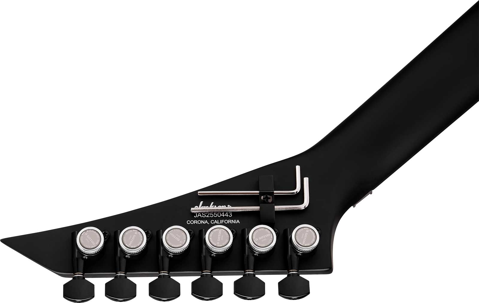 Jackson Rhoads Rr24 American 2h Seymour Duncan Fr Eb - Satin Black - Guitare Électrique MÉtal - Variation 3