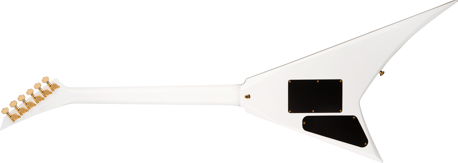 Jackson Rhoads Rr24 Hs Concept Hst Seymour Duncan Fr Eb - White With Black Pinstripes - Guitare Électrique MÉtal - Variation 1