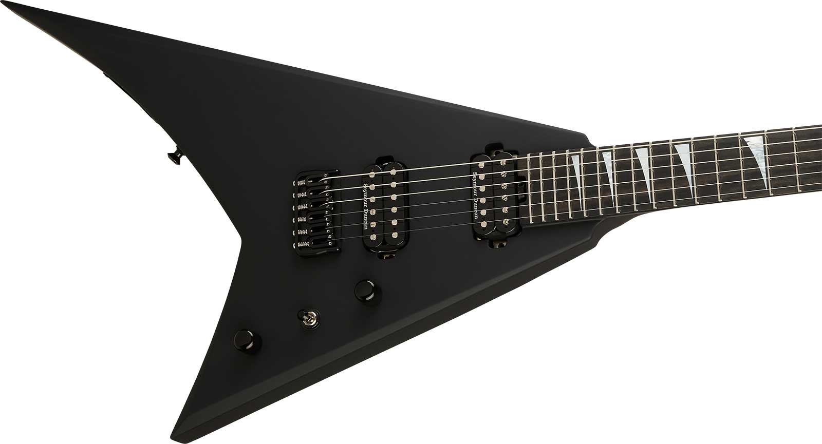 Jackson Rhoads Rr24 Rr24 Ht American 2h Seymour Duncan Ht Eb - Satin Black - Guitare Électrique MÉtal - Variation 2