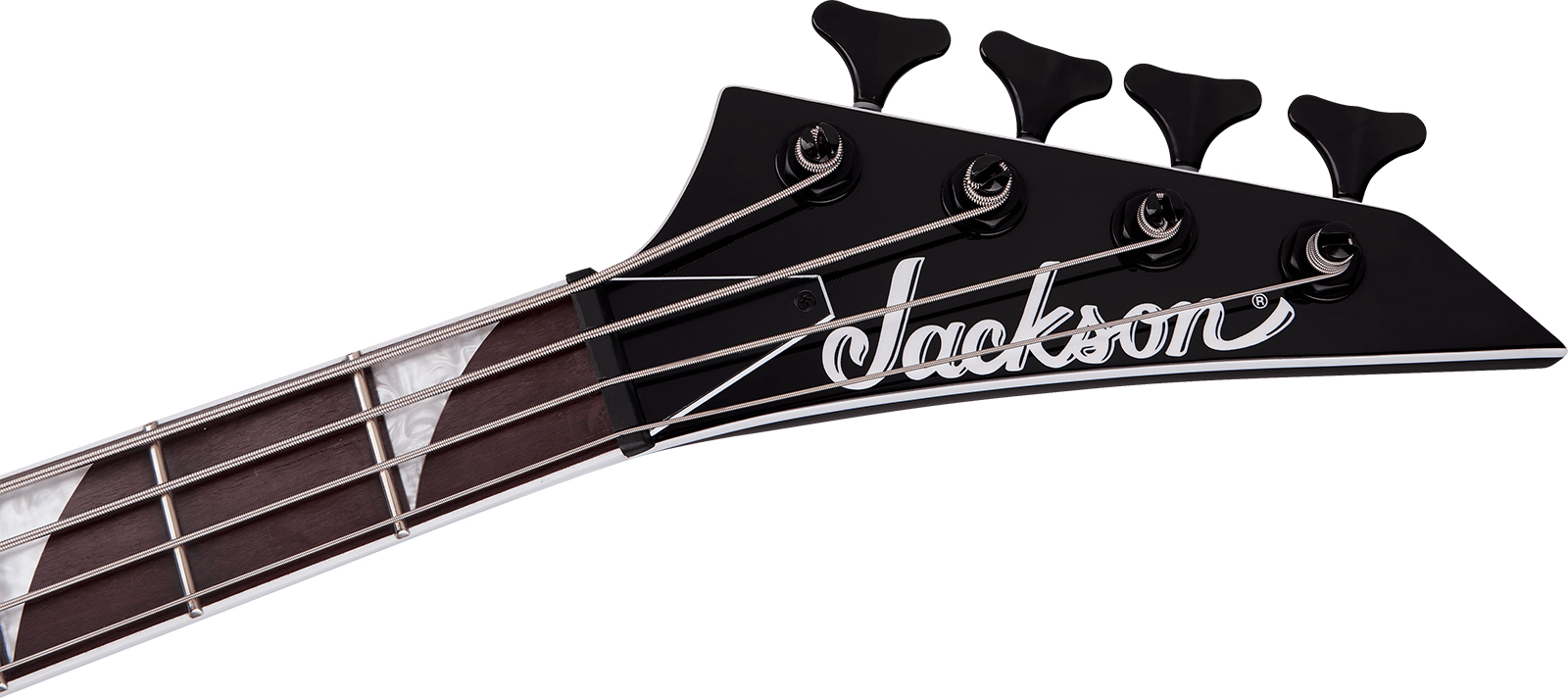 Jackson Rhoads Rrb Iv X-series Bass Active Emg Ama - Black With White Pinstripe - Basse Électrique Solid Body - Variation 3
