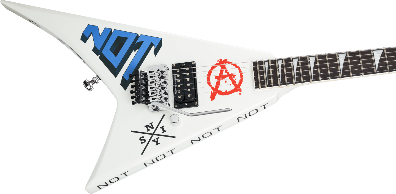 Jackson Rr-22 Legend Series Rhoads Scott Ian Signature Ltd Edition Fr 1h Eb - Pearl White - Guitare Électrique MÉtal - Variation 3