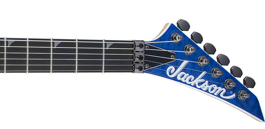 Jackson Soloist Pro Sl2q Mah Hh Seymour Duncan Fr Eb - Transparent Blue - Guitare Électrique Forme Str - Variation 3