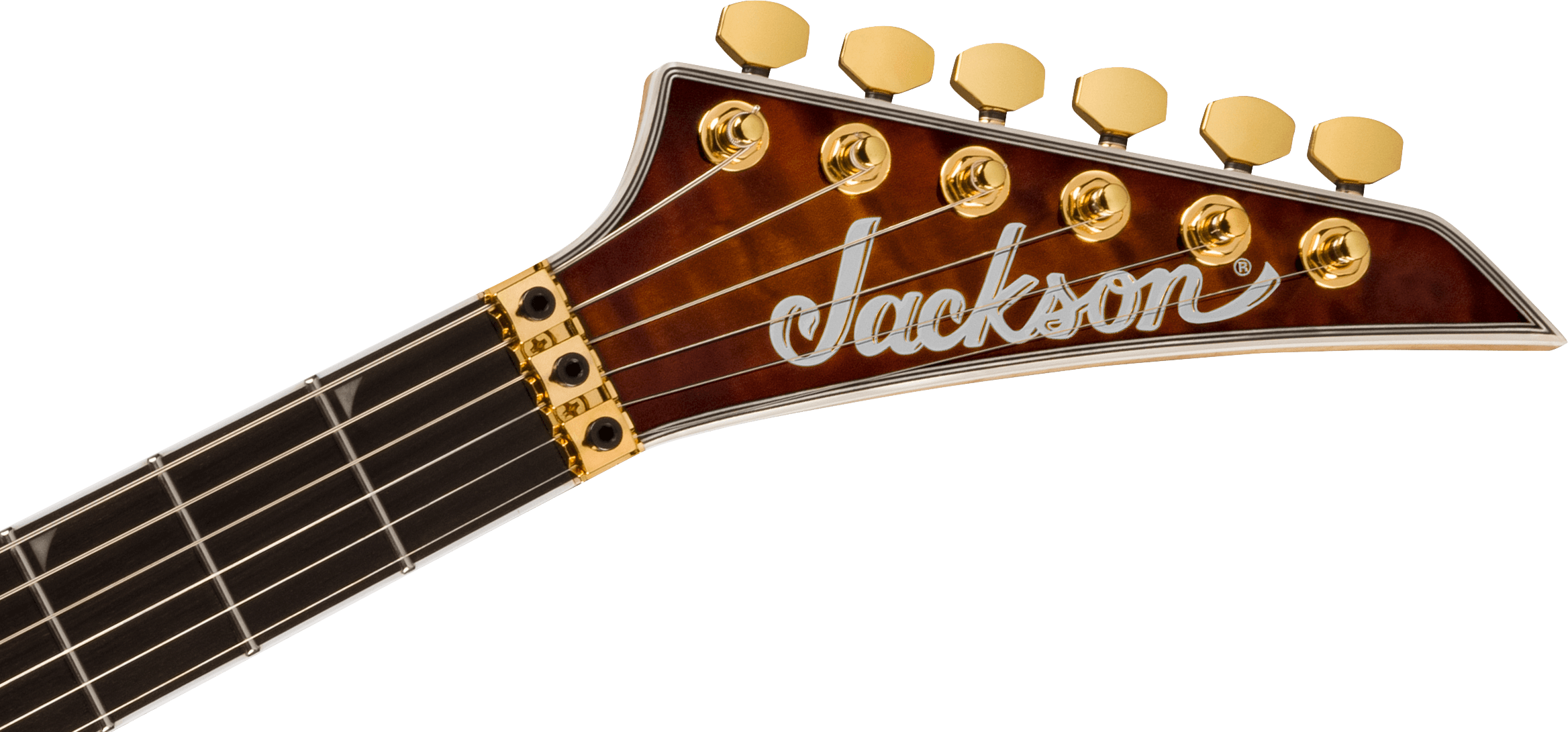 Jackson Soloist Sla3q Pro Plus Hss Seymour Duncan Fr Eb - Amber Tiger Eye - Guitare Électrique Forme Str - Variation 4