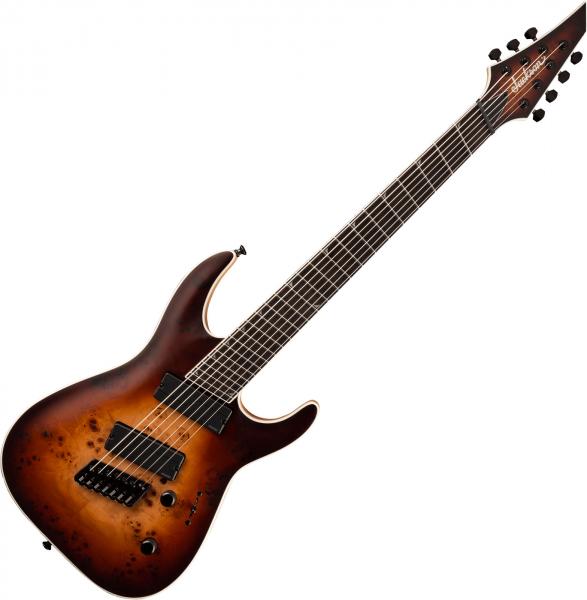 Guitare électrique multi-scale Jackson Concept Series Soloist SLAT7P HT MS - Satin bourbon burst