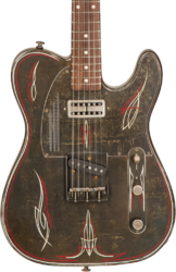 Guitare électrique forme tel James trussart SteelCaster #21167 - Rust o matic pinstriped