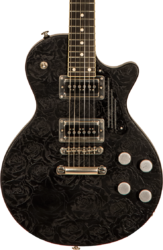 Guitare électrique single cut James trussart SteelDeville #21008 - Black on roses