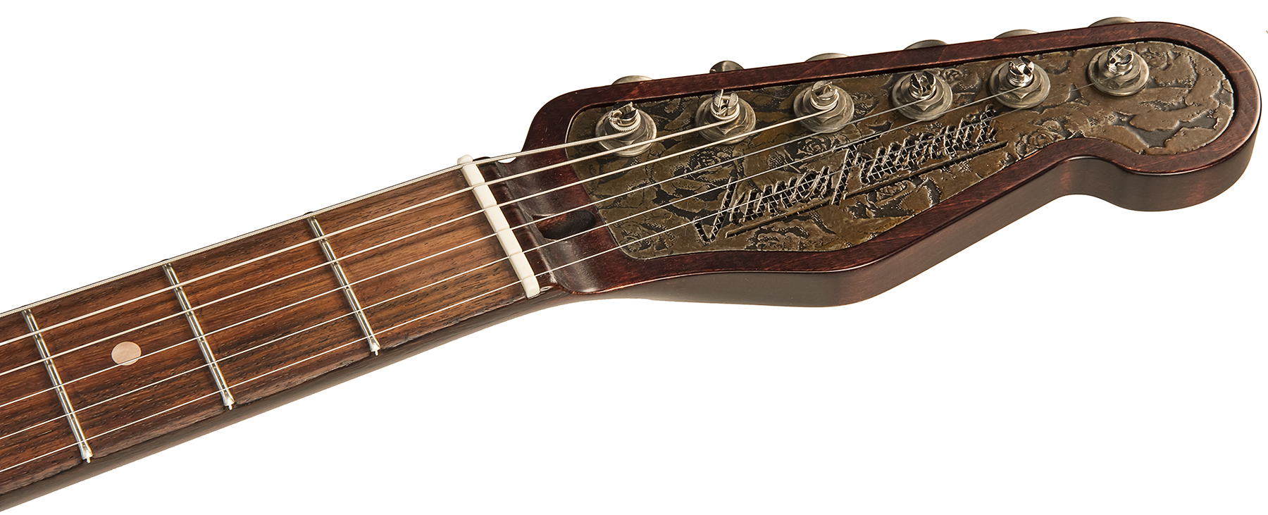 James Trussart Steelcaster Perf.back 2s Ht Rw #21000 - Rusty Roses - Guitare Électrique 1/2 Caisse - Variation 4