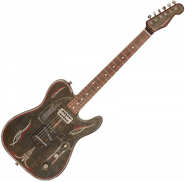 Guitare électrique solid body James trussart SteelCaster #21167 - Rust o matic pinstriped