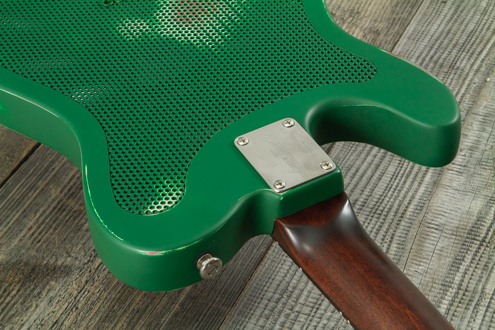James Trussart Steelcaster Sh Ht Rw #26052 - Red Star Holey Gator Pickguard - Guitare Électrique 1/2 Caisse - Variation 11
