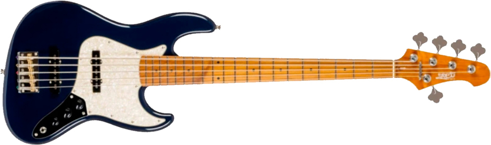 Jet Guitars Jjb305 Dbl 5c Mn - Deep Blue - Basse Électrique Solid Body - Main picture