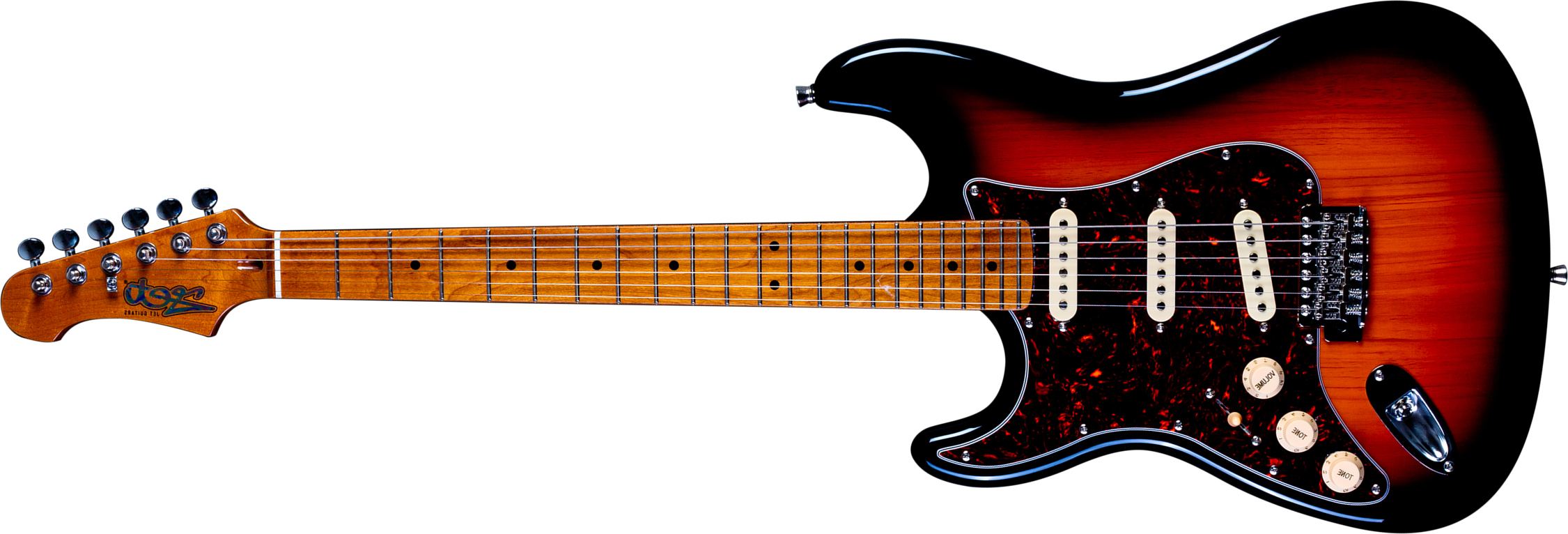 Jet Guitars Js300 Lh Sb Gaucher 3s Trem Mn - Sunburst - Guitare Électrique Forme Str - Main picture