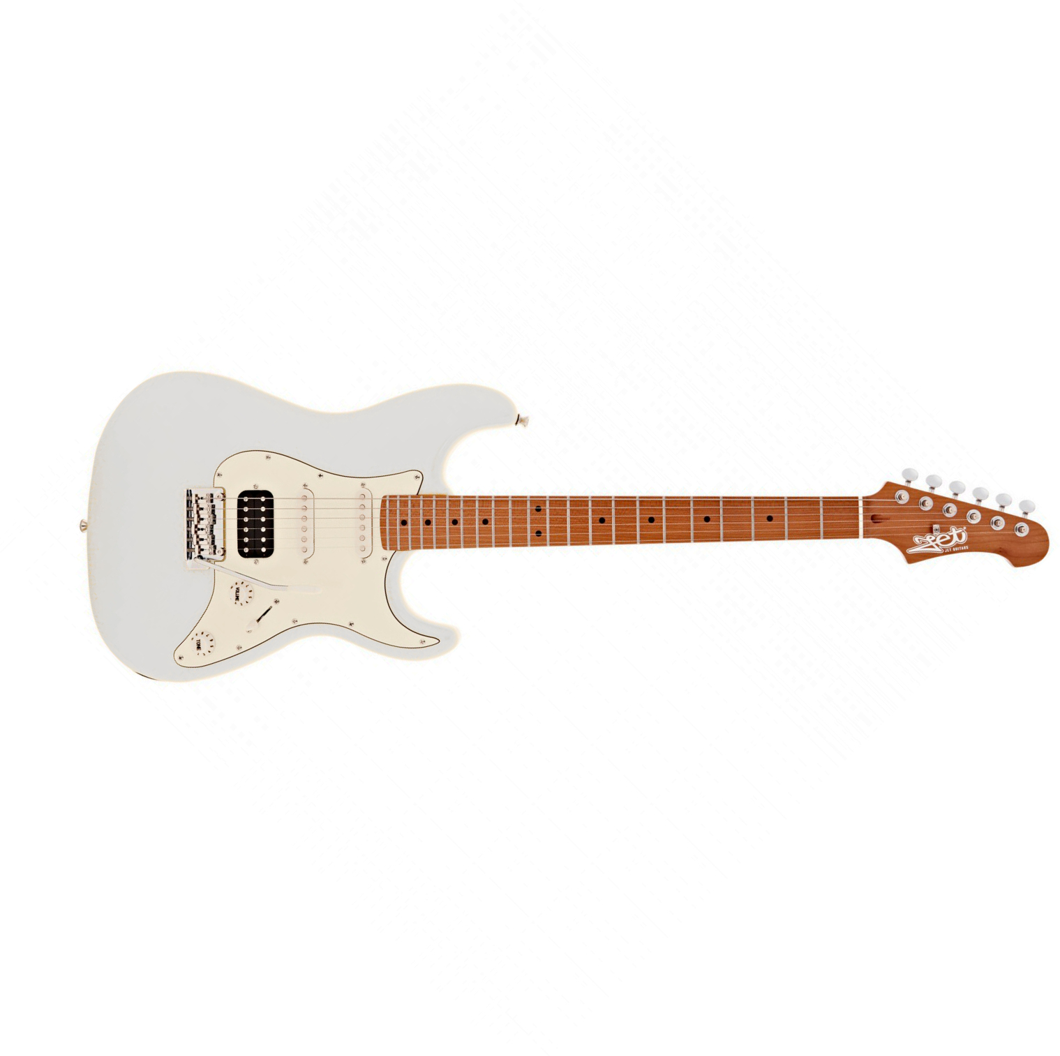 Jet Guitars Js400 Ow Hss Trem Mn - Olympic White - Guitare Électrique Forme Str - Main picture