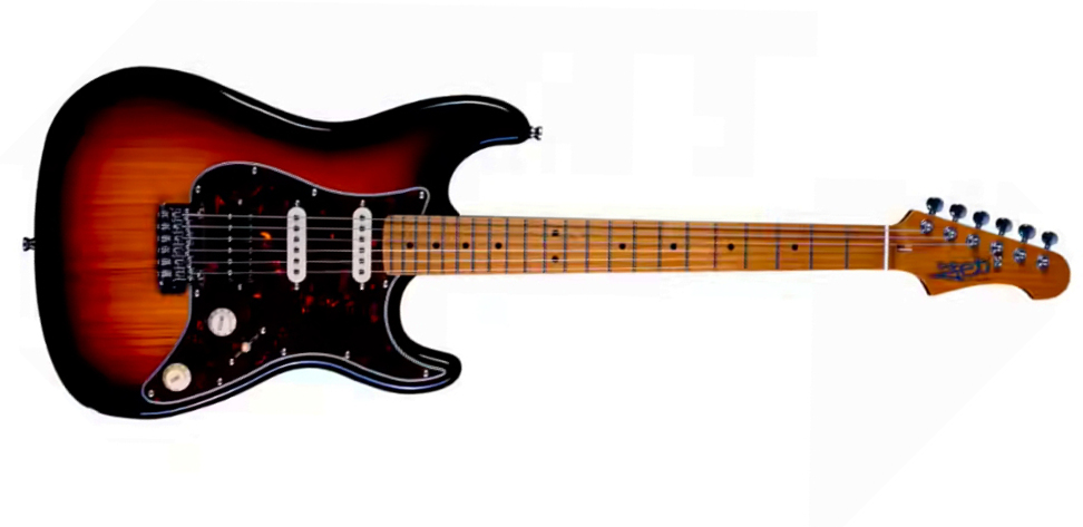 Jet Guitars Js400 Sb Hss Trem Mn - Sunburst - Guitare Électrique Forme Str - Main picture