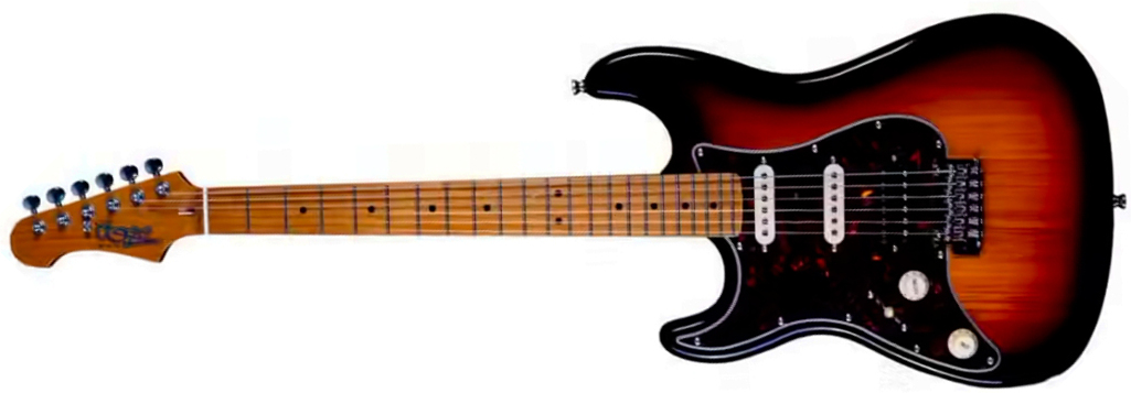Jet Guitars Js400 Sb Lh Gaucher Hss Trem Mn - Sunburst - Guitare Électrique Forme Str - Main picture