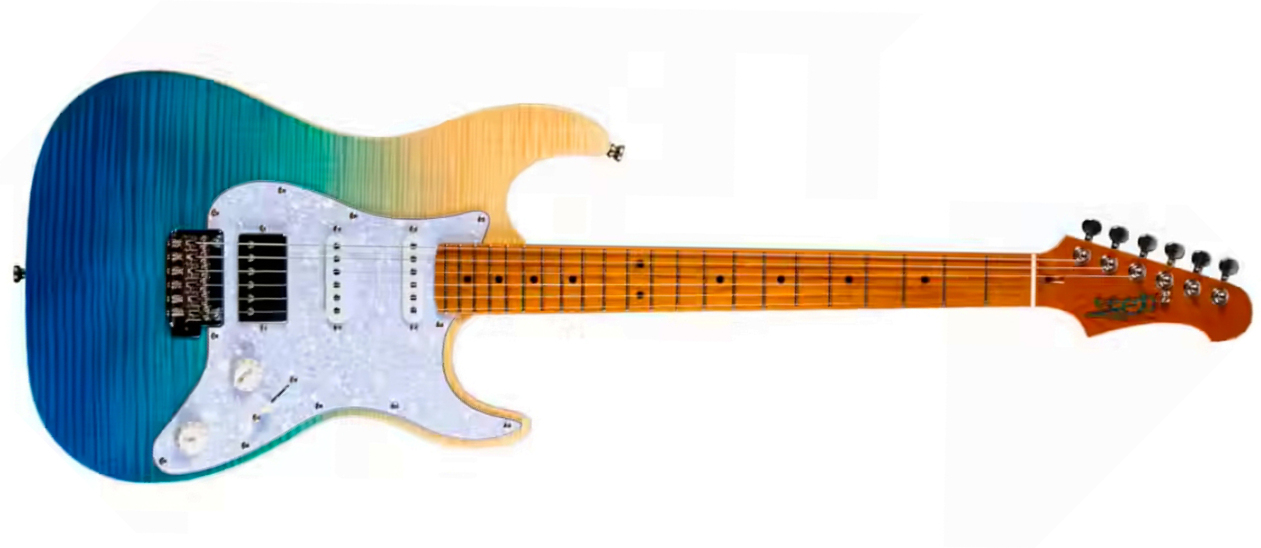 Jet Guitars Js450 Tbs Hss Trem Mn - Guitare Électrique Forme Str - Main picture