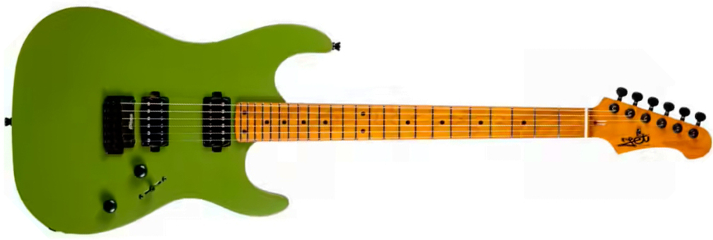 Jet Guitars Js500 Mgr 2h Trem Mn - Matt Green - Guitare Électrique Forme Str - Main picture