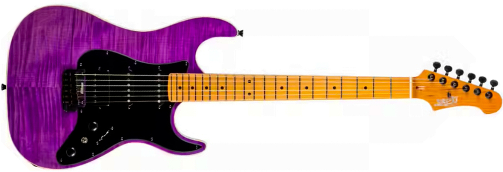 Jet Guitars Js600 Tpp Trem Hss Mn - Transparent Purple - Guitare Électrique Forme Str - Main picture