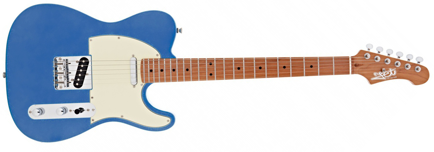 Jet Guitars Jt300 Lpb 2s Ht Mn - Lake Placid Blue - Guitare Électrique Forme Tel - Main picture