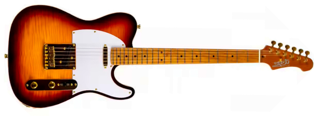 Jet Guitars Jt600 Bs G Hs Ht Gh Mn - Tobacco Burst - Guitare Électrique Forme Tel - Main picture
