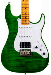 Guitare électrique forme str Jet guitars JS-600 TGR - transparent green