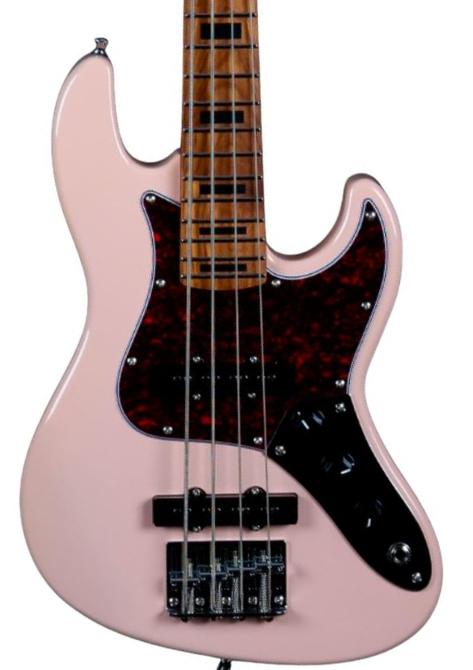 Basse électrique voyage Jet guitars JJB-300 Travel PK - pink